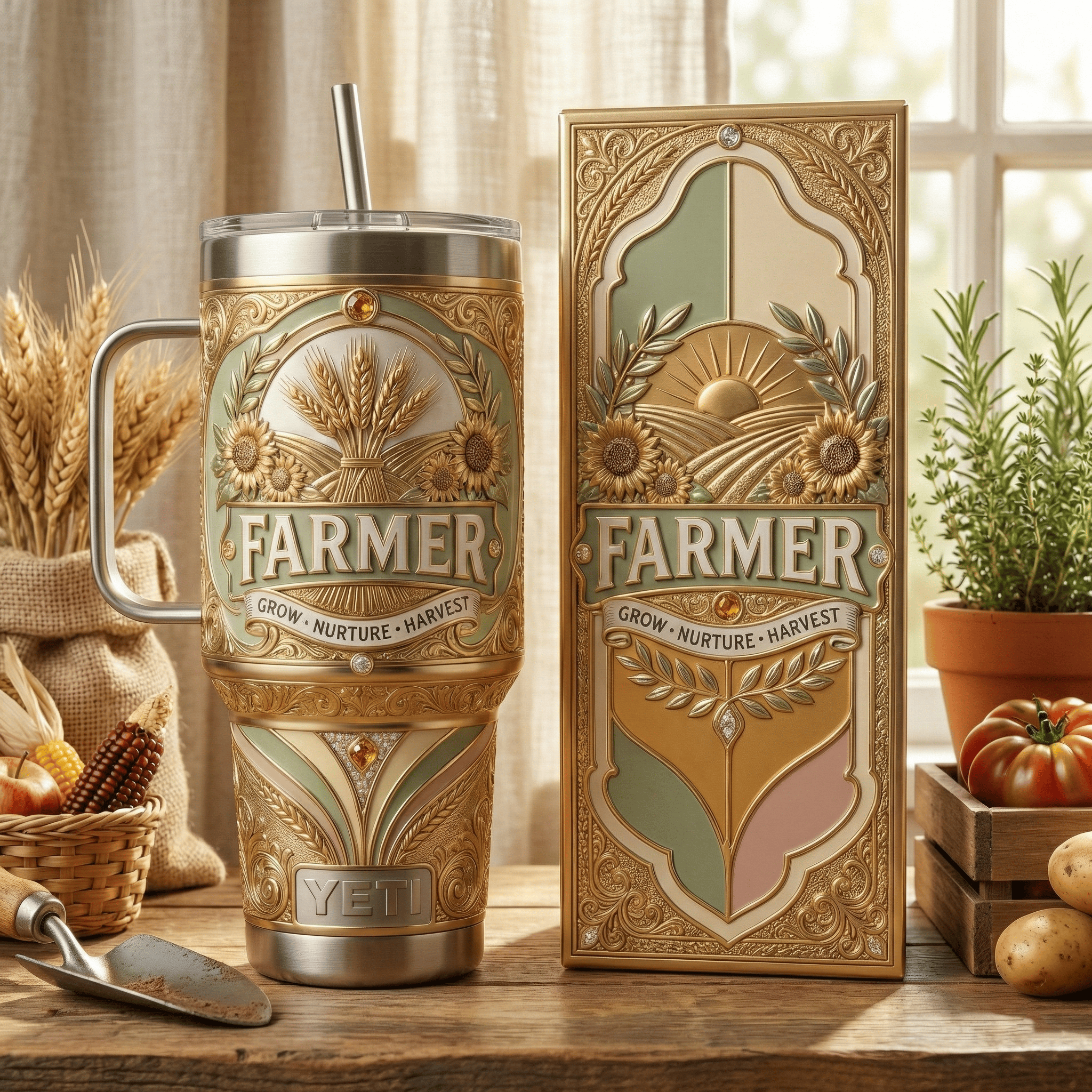 Farmer 40oz Tumbler With Handle HTTT
