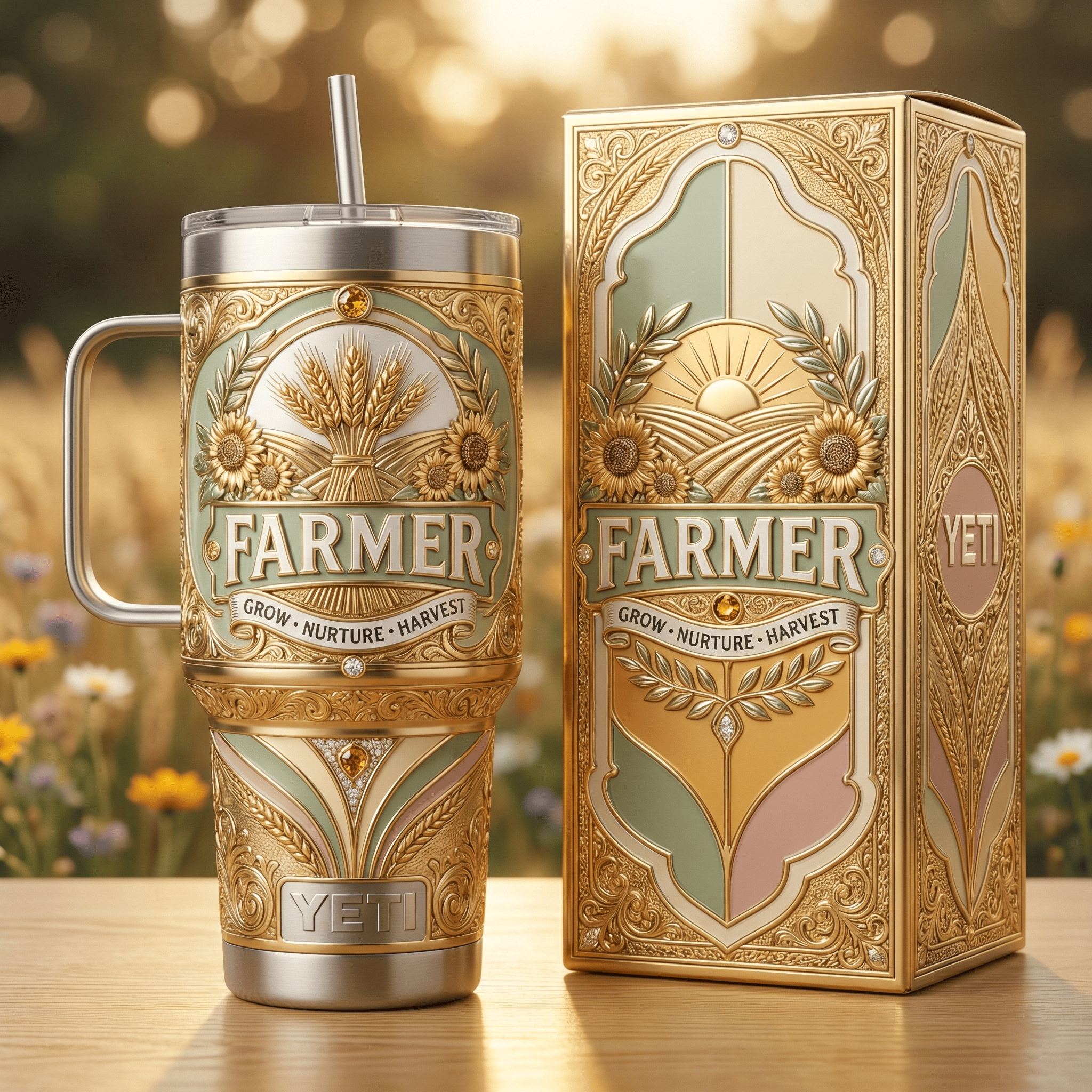Farmer 40oz Tumbler With Handle HTTT