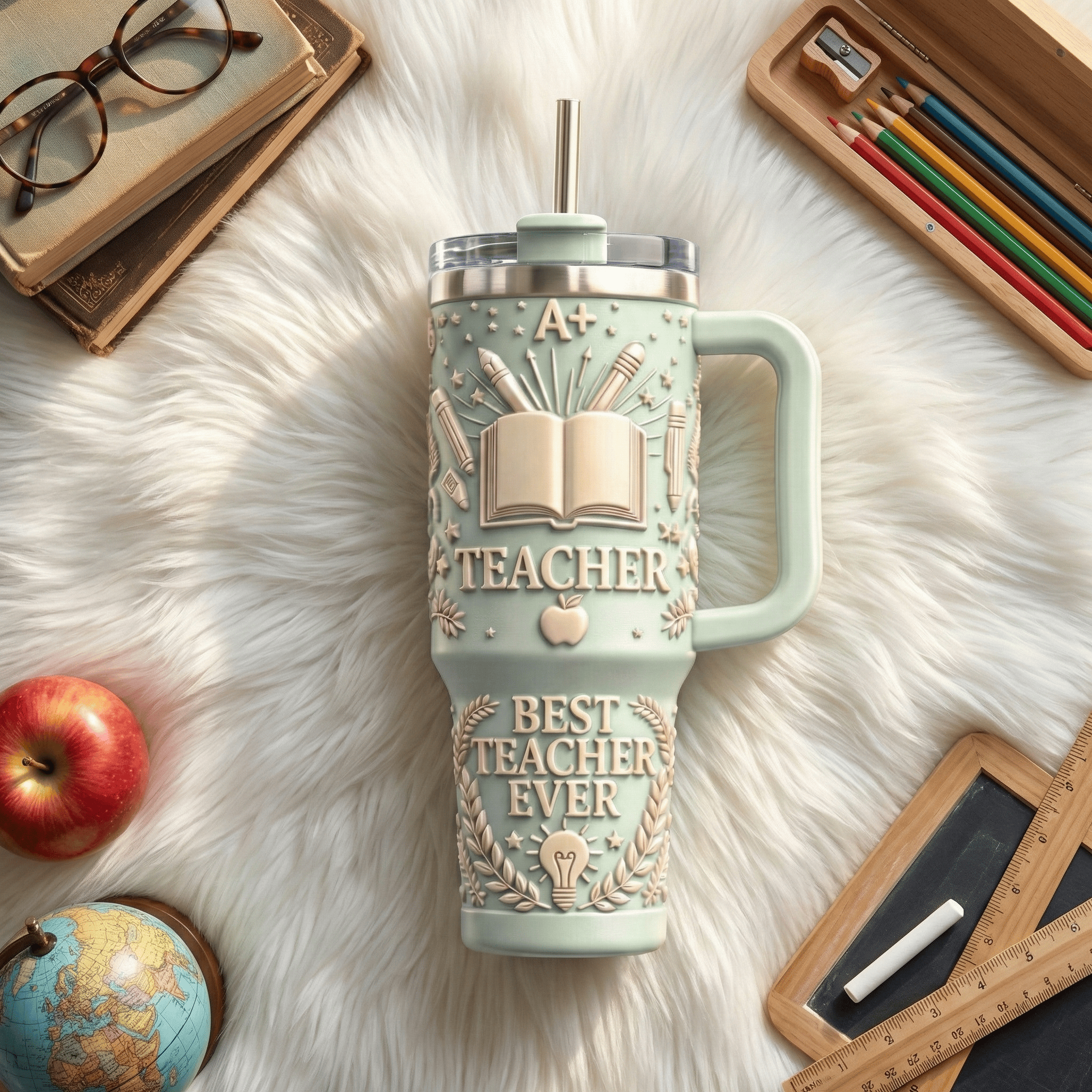 TEACHERS 40oz Tumbler With Handle HTTT