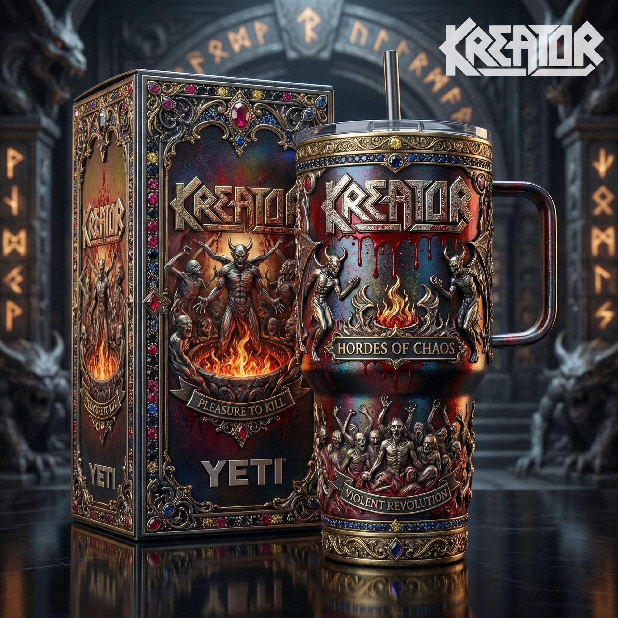 KRET 40oz Tumbler With Handle LNTH