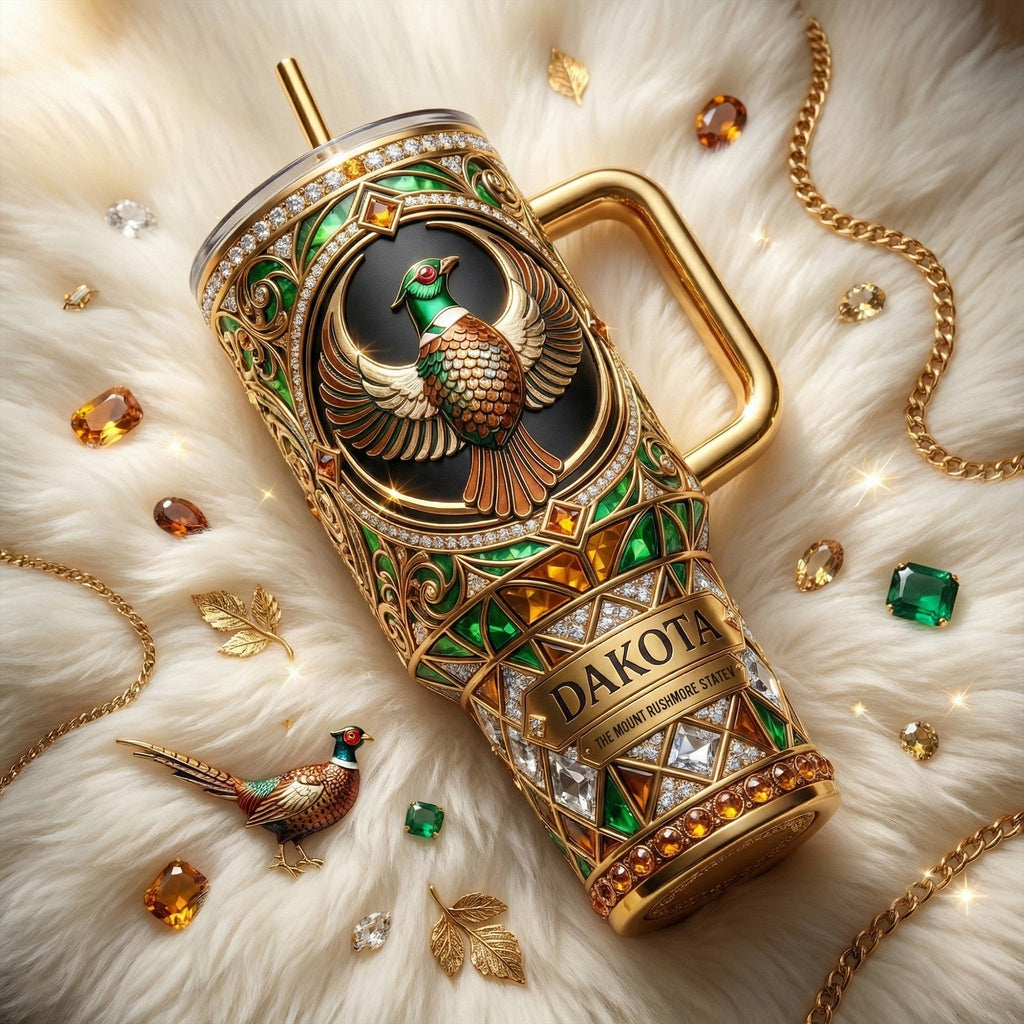 South Dakota 40oz Tumbler With Handle DAT