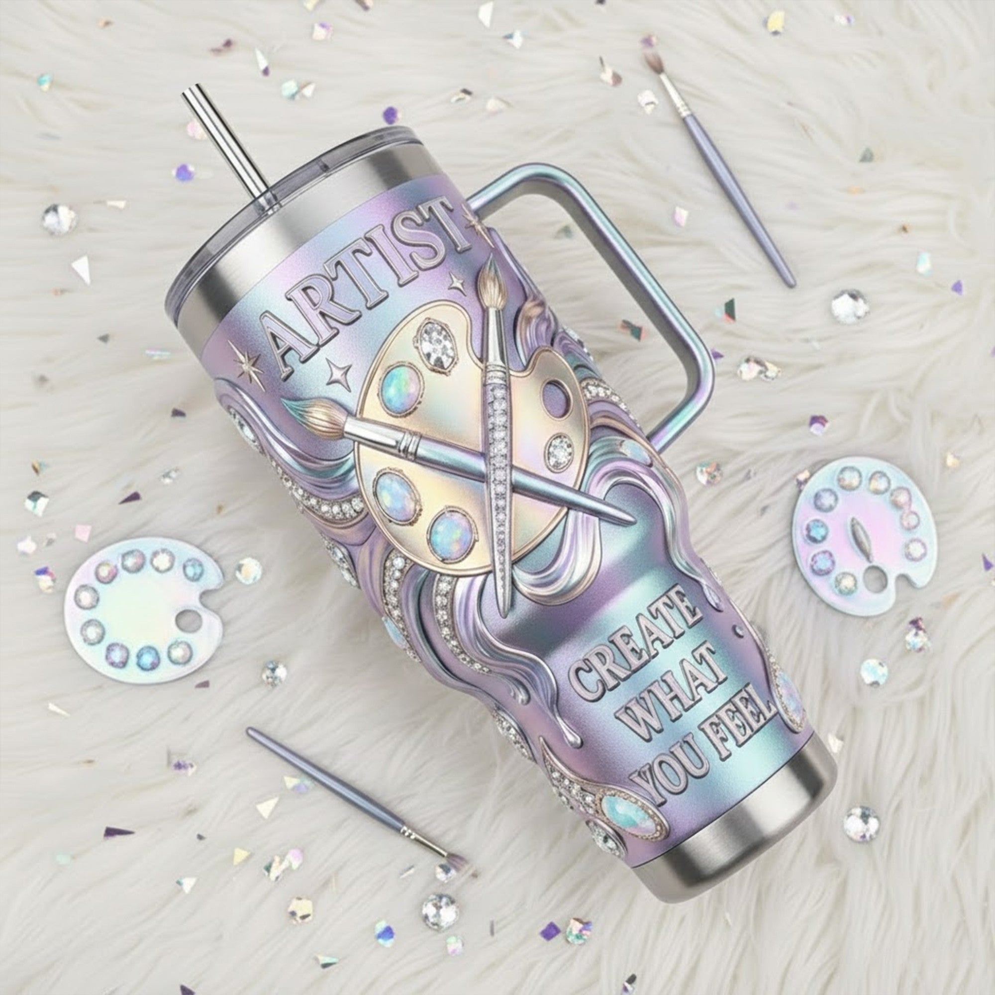 Artist 40oz Tumbler With Handle TNSM