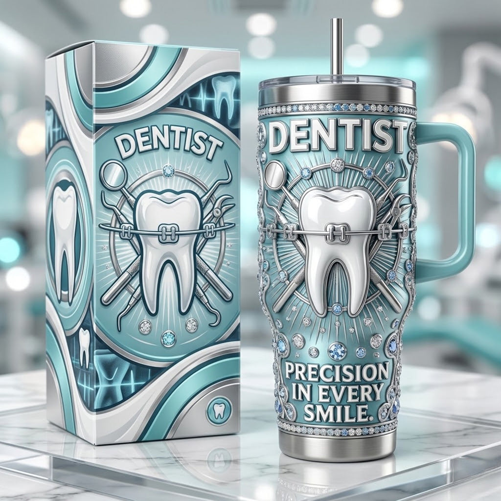Dentist 40oz Tumbler With Handle TNSM
