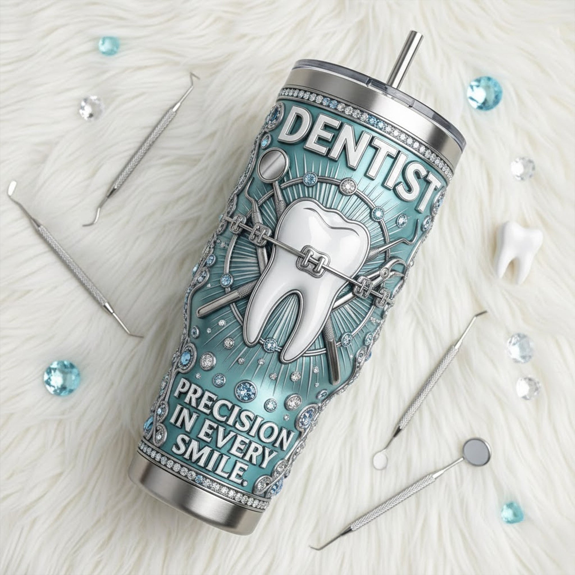 Dentist 40oz Tumbler With Handle TNSM