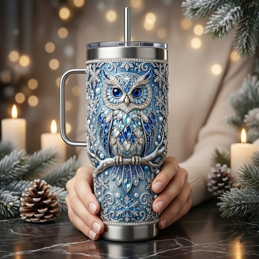 Blue Owl 40oz Tumbler With Handle TNSM