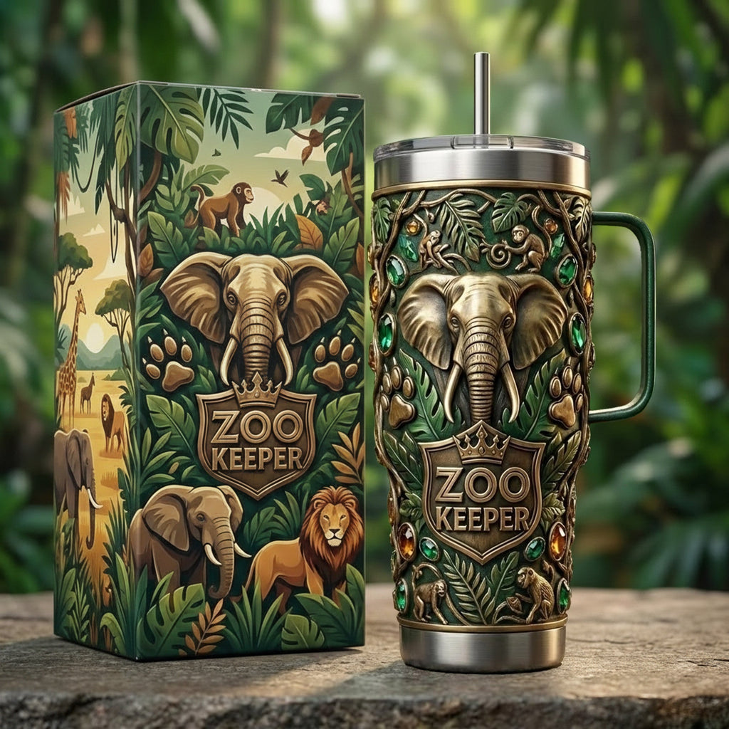 Zoo Keeper 40oz Tumbler With Handle TNSM