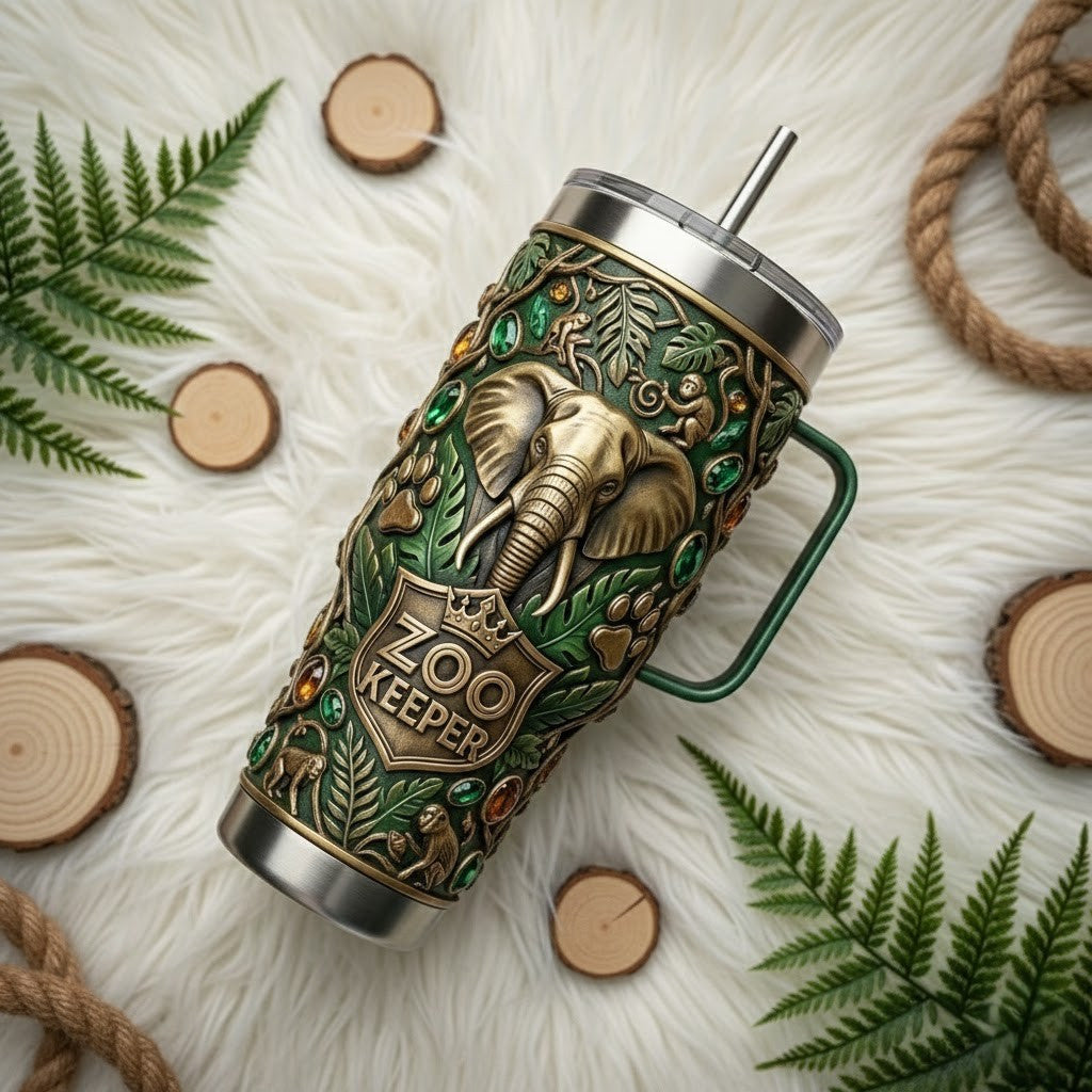 Zoo Keeper 40oz Tumbler With Handle TNSM