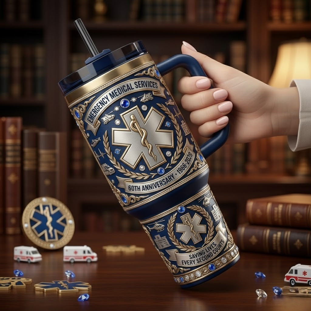 EMS 40oz Tumbler With Handle TNSM