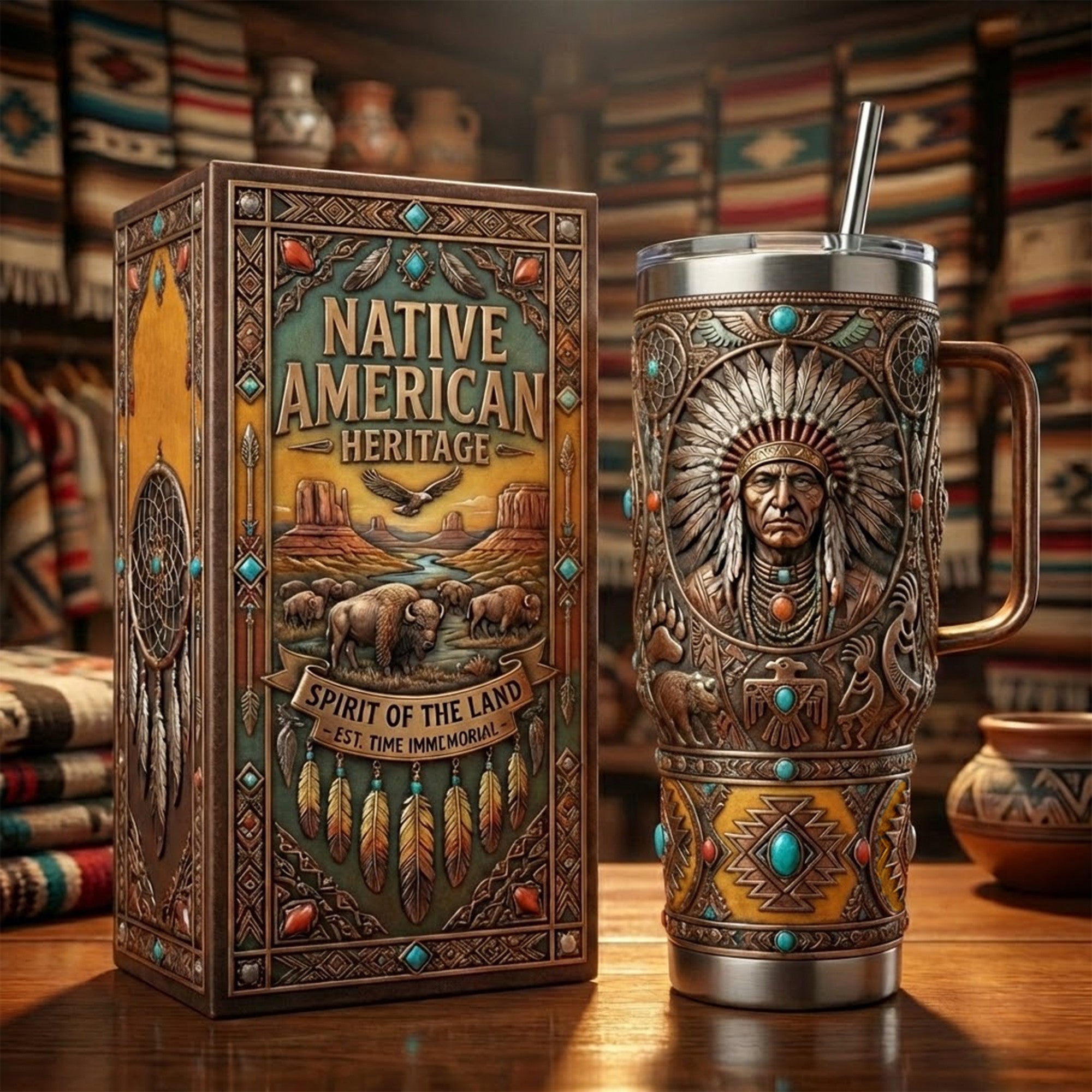 NTAM 40oz Tumbler With Handle TNSM