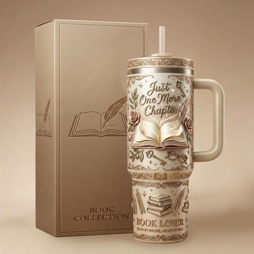 Book Lover 40oz Tumbler With Handle HTTT