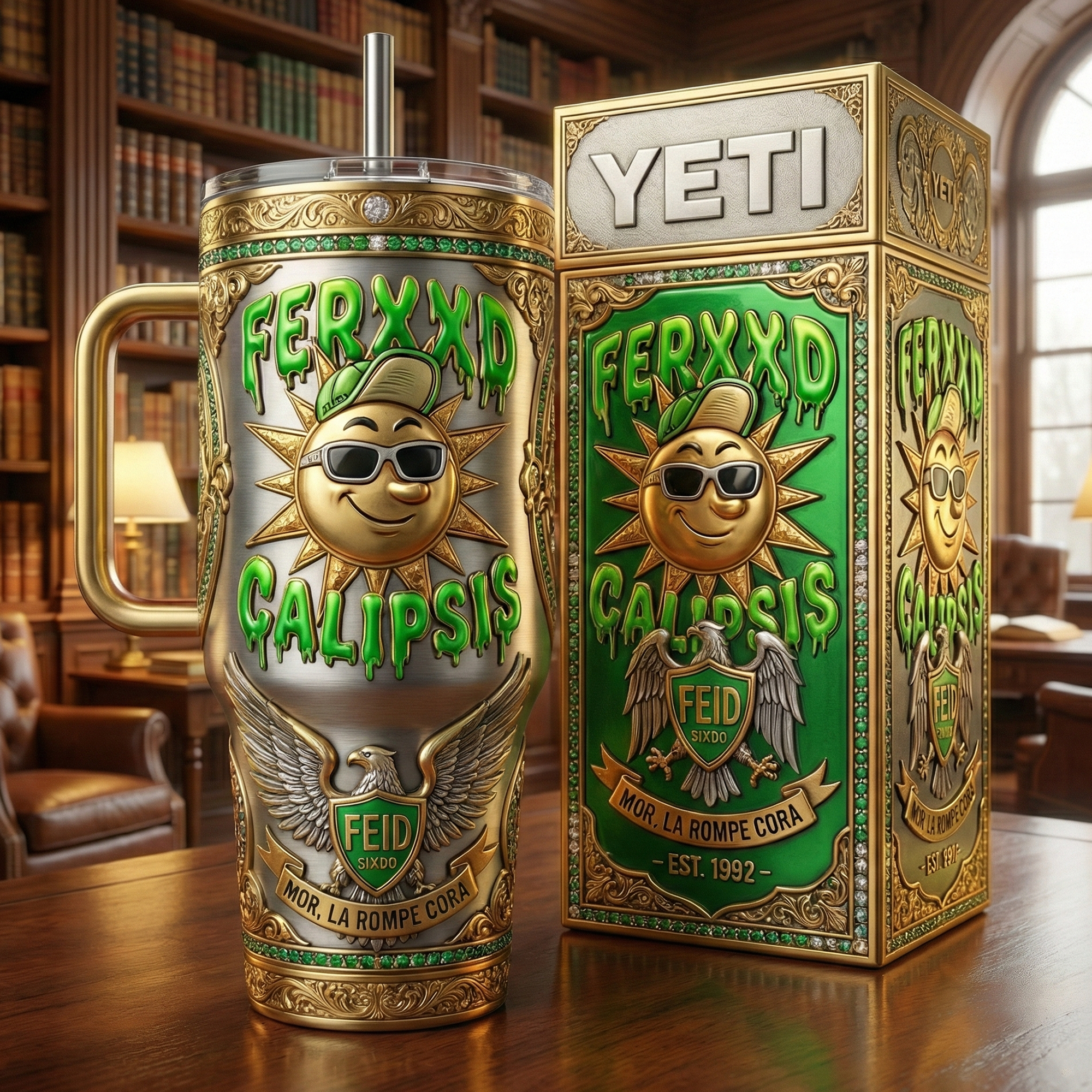 FED 40oz Tumbler With Handle LNTH
