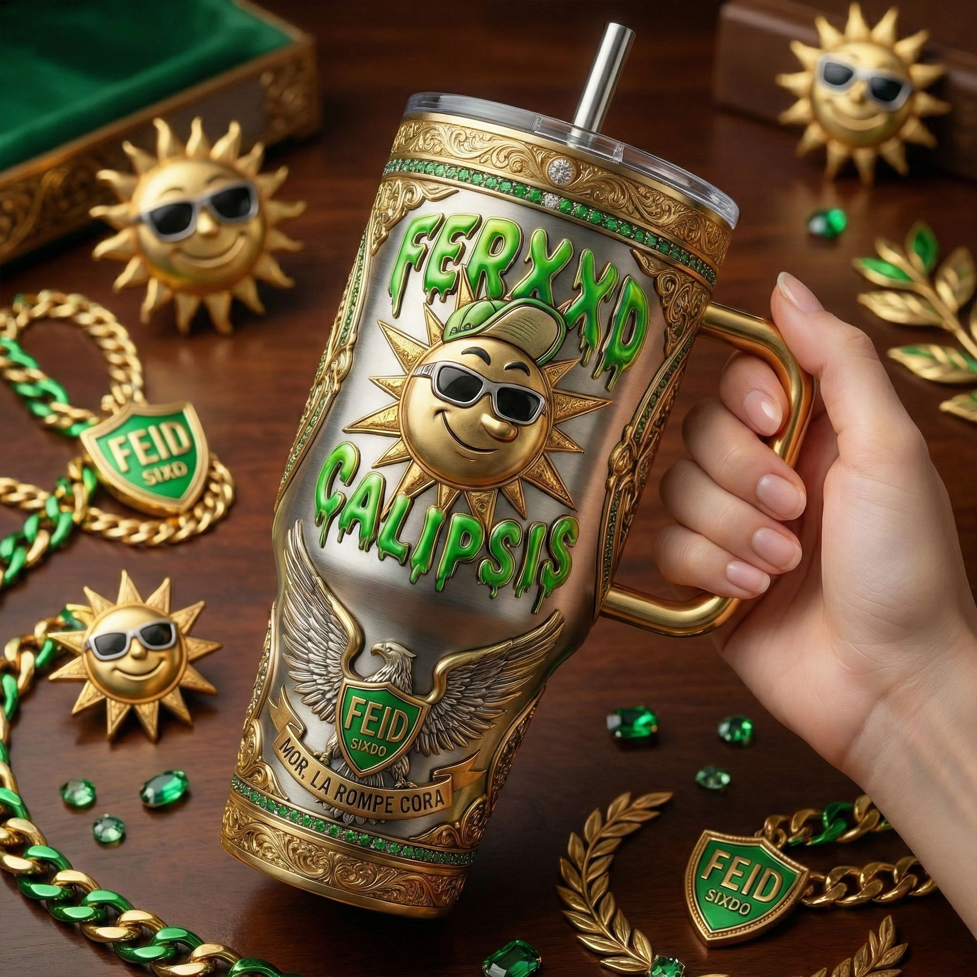 FED 40oz Tumbler With Handle LNTH