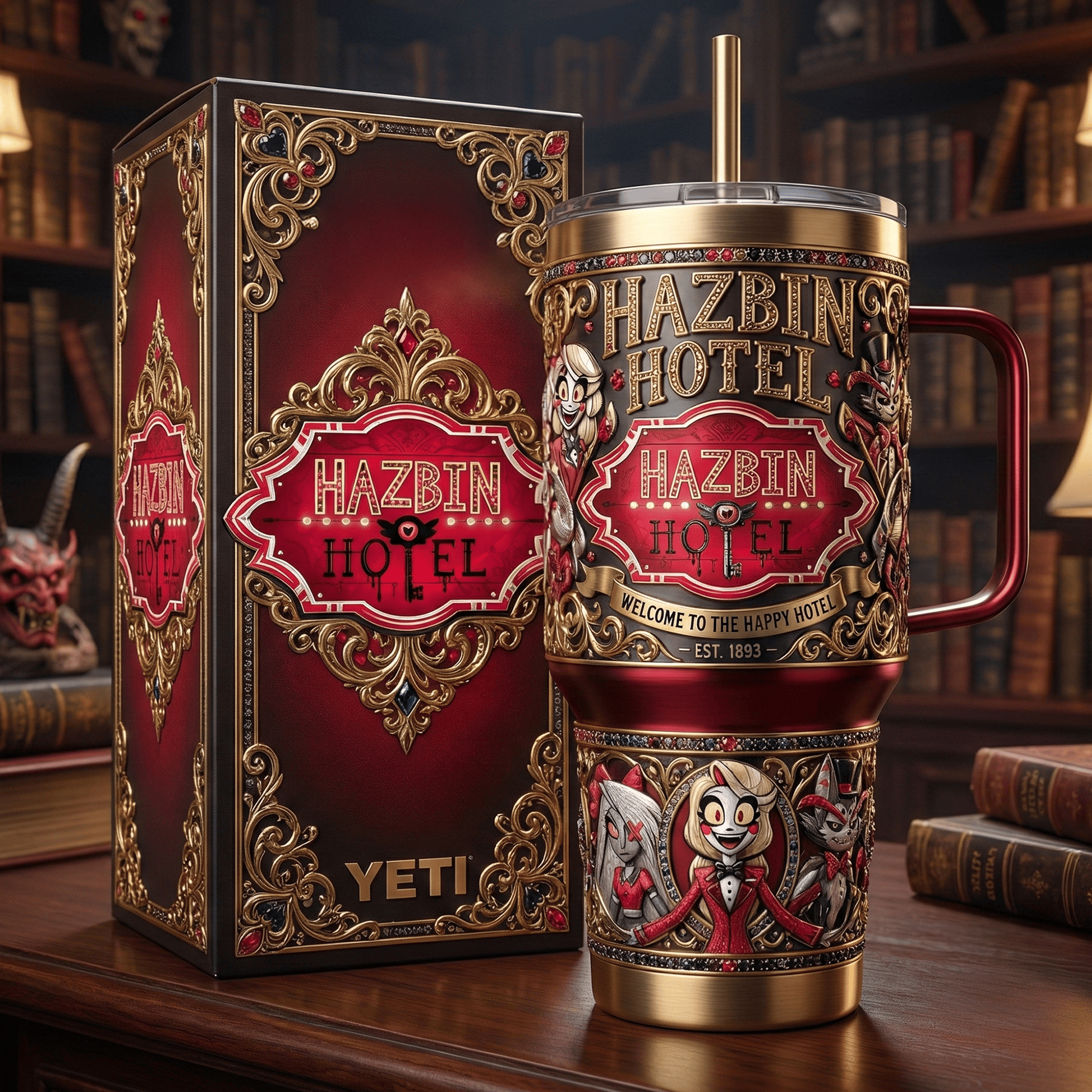 HZH 40oz Tumbler With Handle LNTH