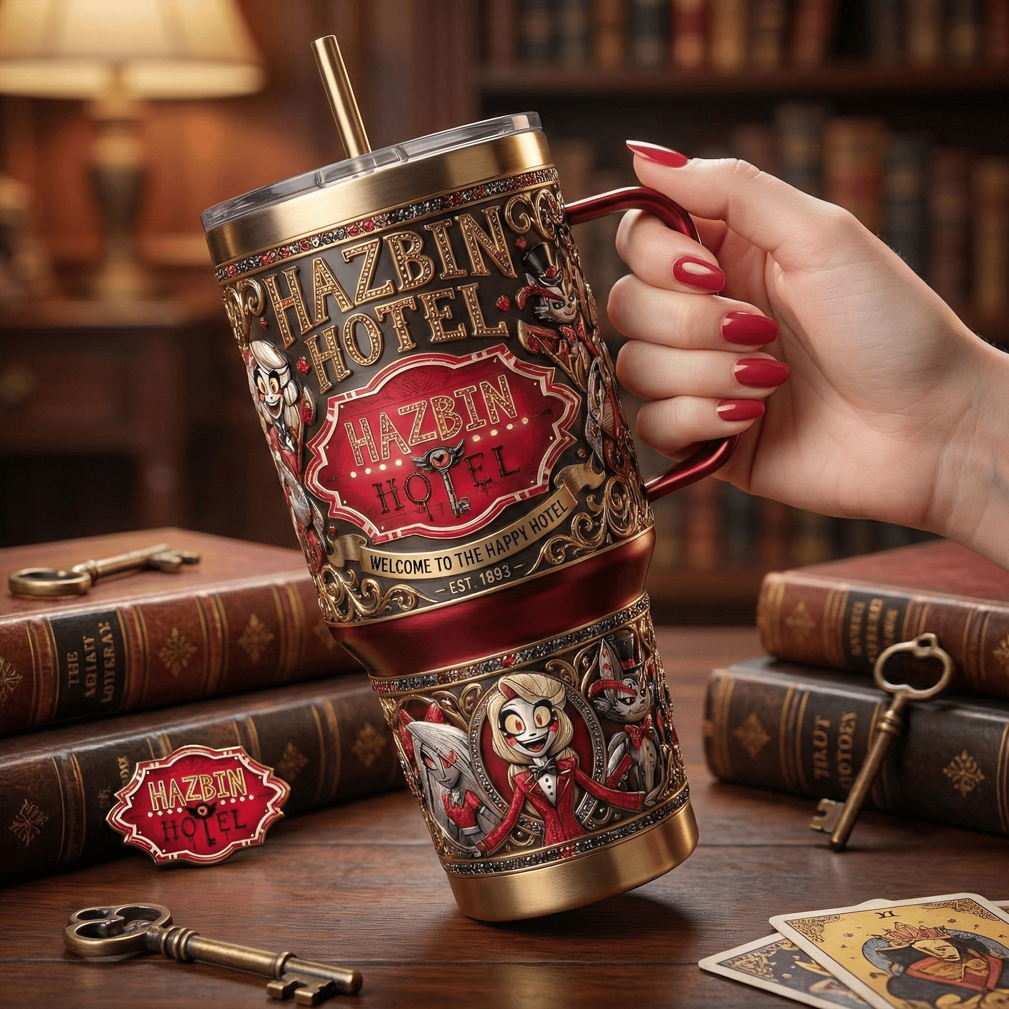 HZH 40oz Tumbler With Handle LNTH