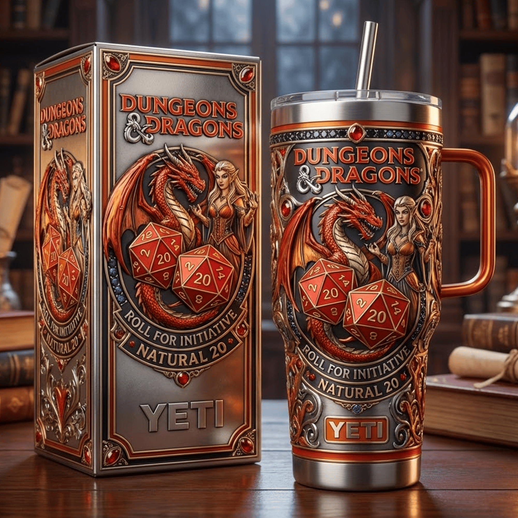 DND 40oz Tumbler With Handle LNTH