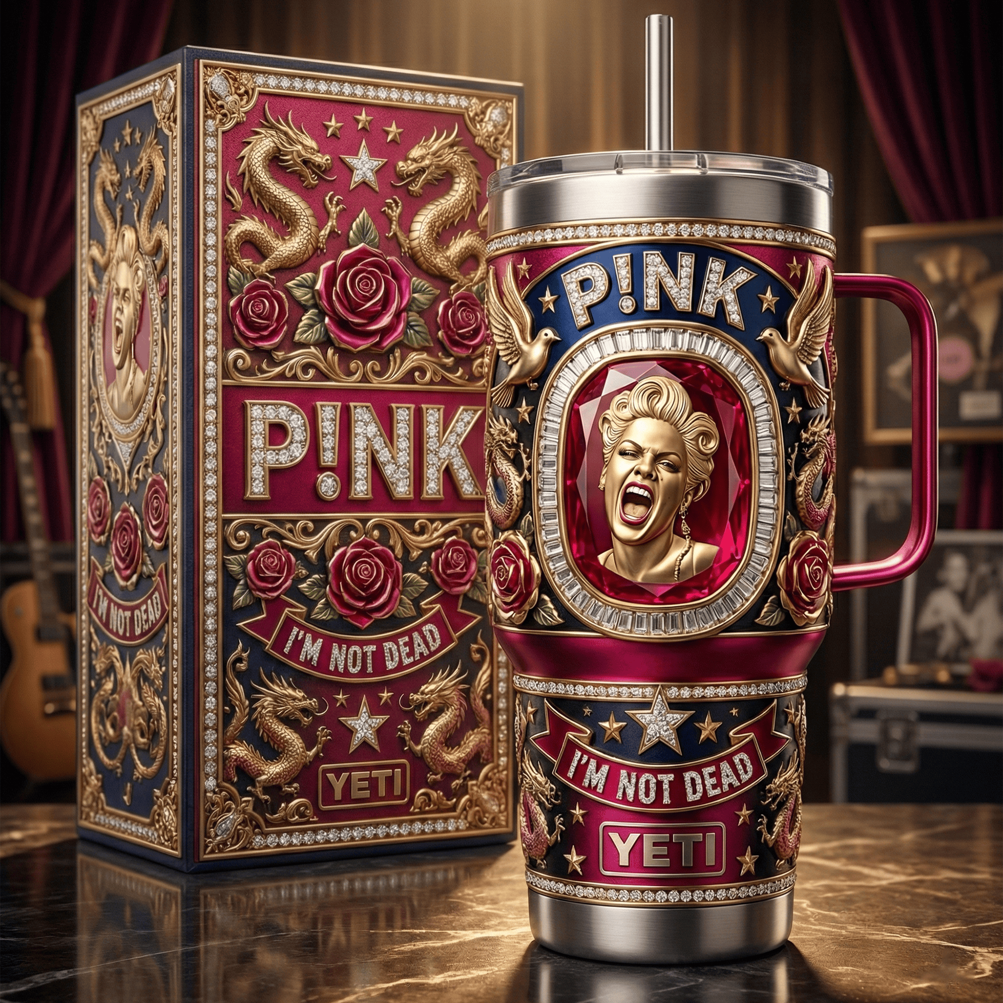 PNK 40oz Tumbler With Handle LNTH