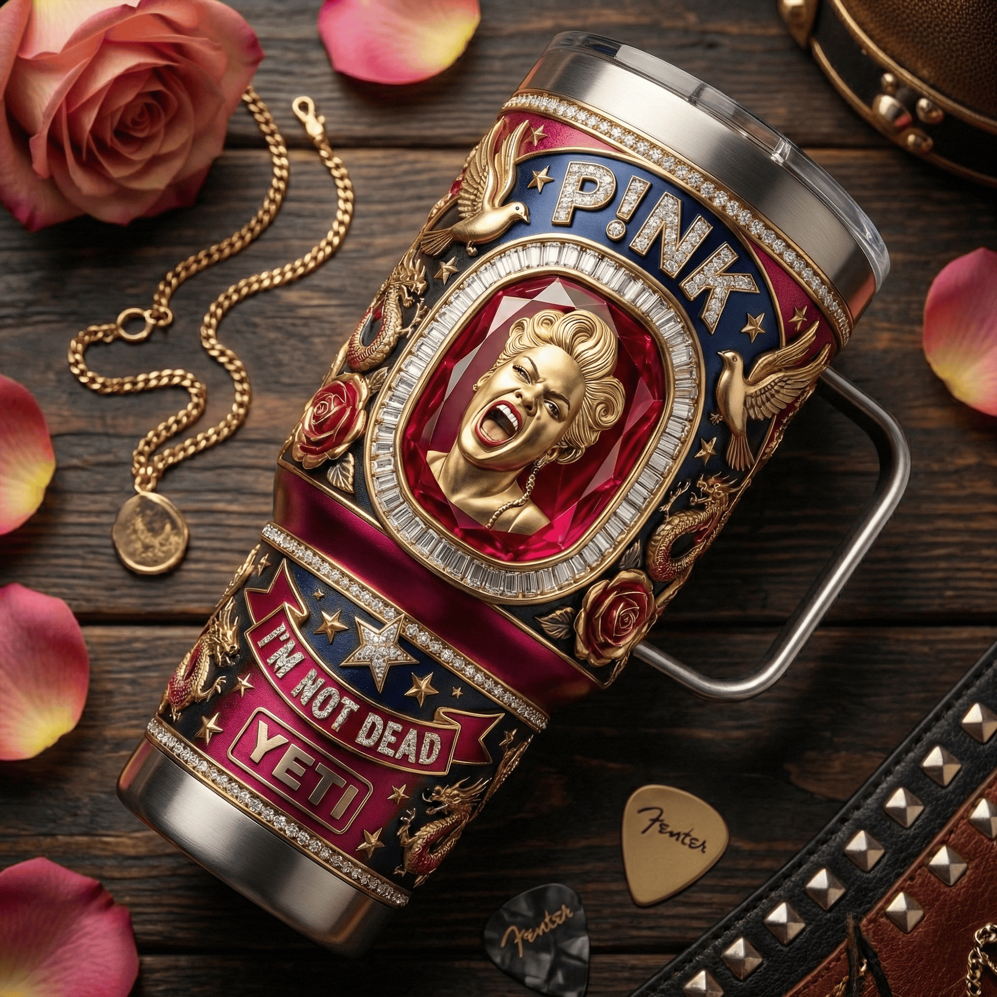 PNK 40oz Tumbler With Handle LNTH