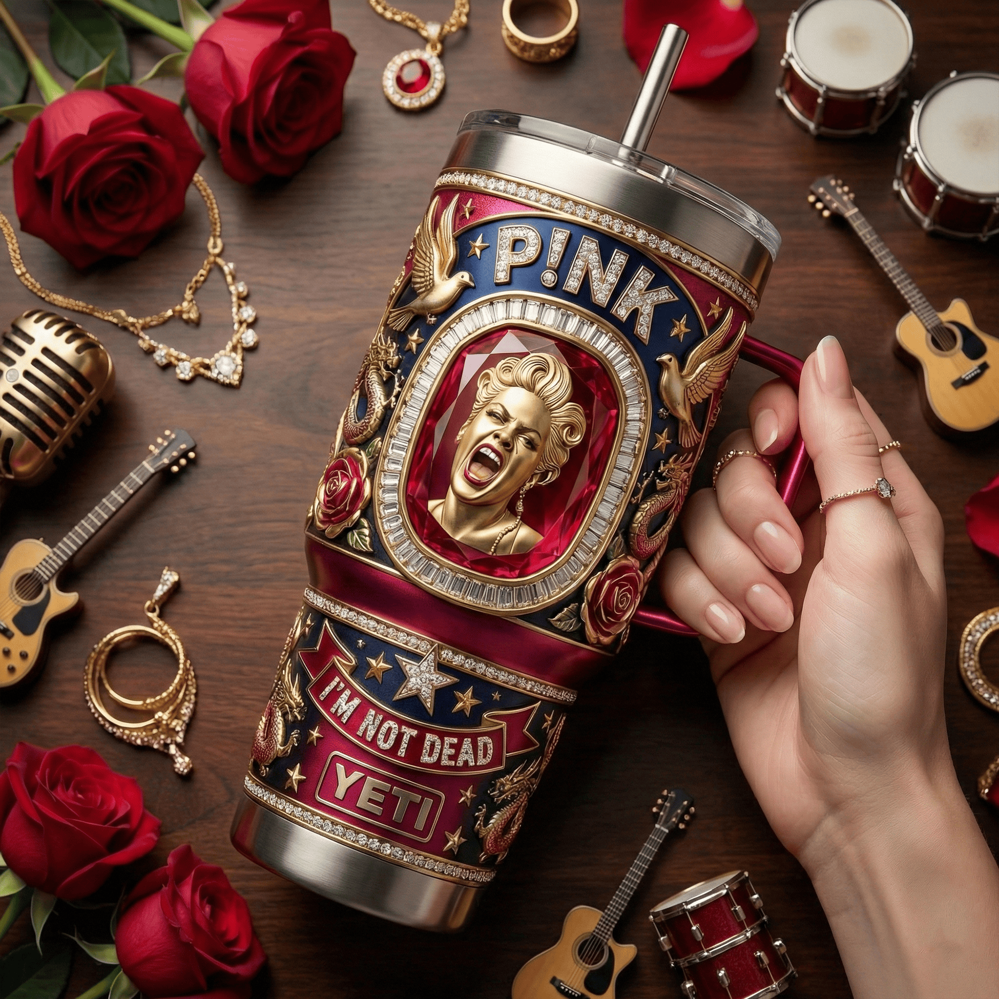 PNK 40oz Tumbler With Handle LNTH