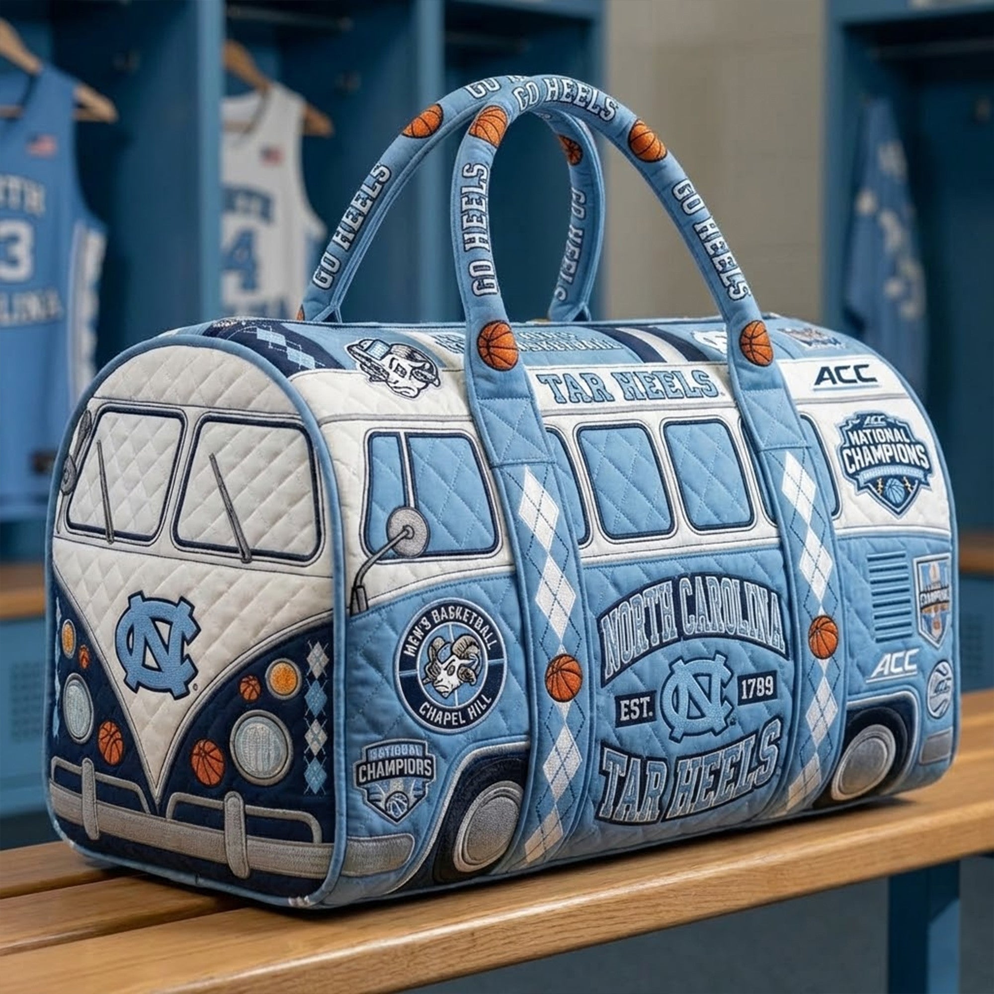 UNC Premium Quilted Duffle Bag TNSM