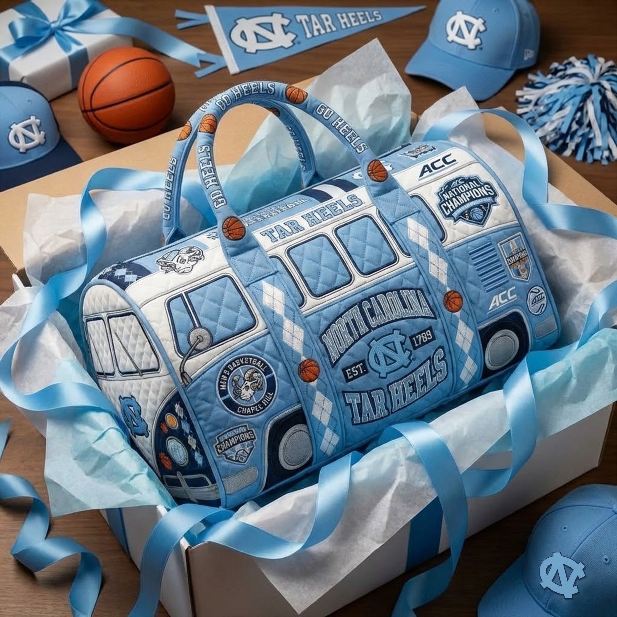 UNC Premium Quilted Duffle Bag TNSM
