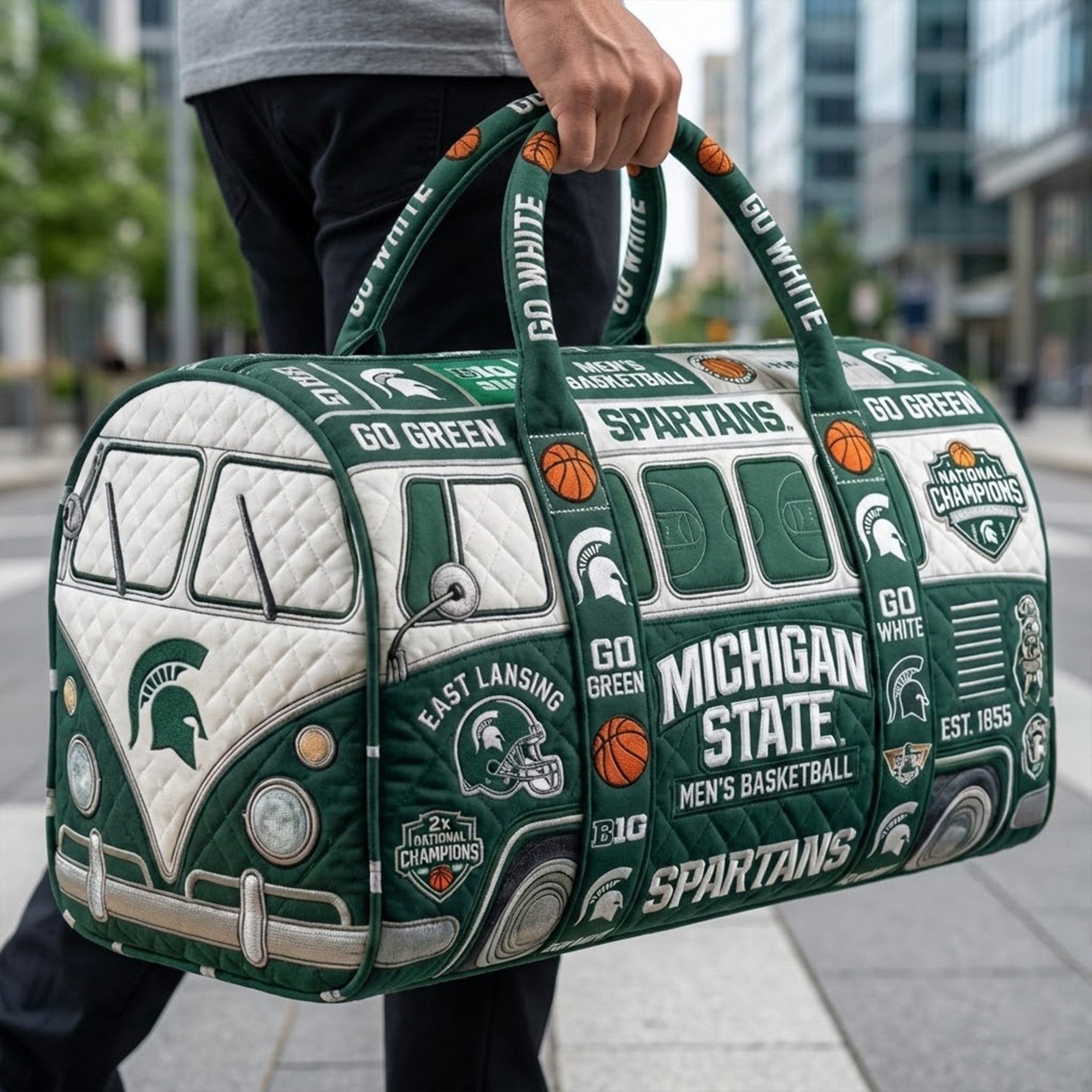 MSU Premium Quilted Duffle Bag TNSM