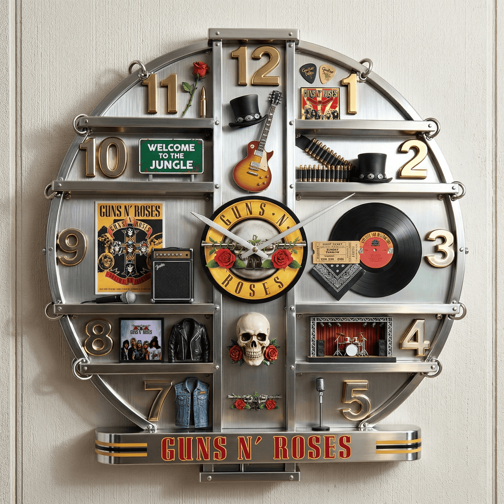PREMIUM GNR Home Decorative Acrylic Wall Clock HTTT