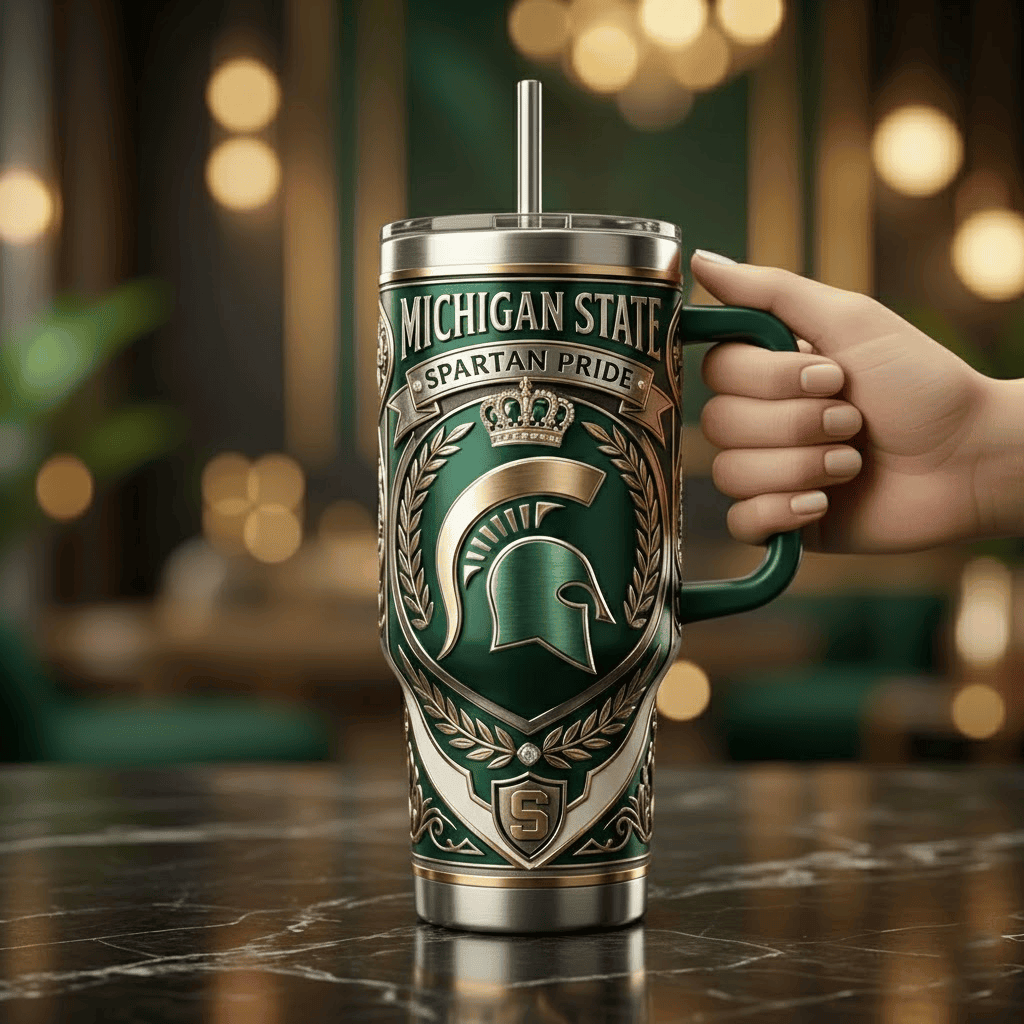 MSU 40oz Tumbler With Handle PDL