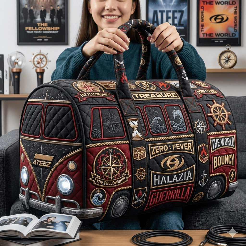 ATEEZ Premium Quilted Duffle Bag TNSM